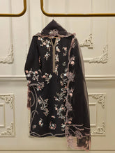 Haniya Black Embroidered 3pc