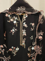 Haniya Black Embroidered 3pc