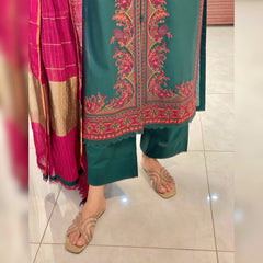 ROYAL green EMBROIDERED 3PC