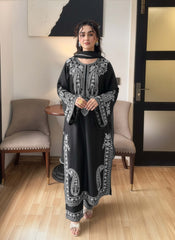 3PC Alize Black Embroidered