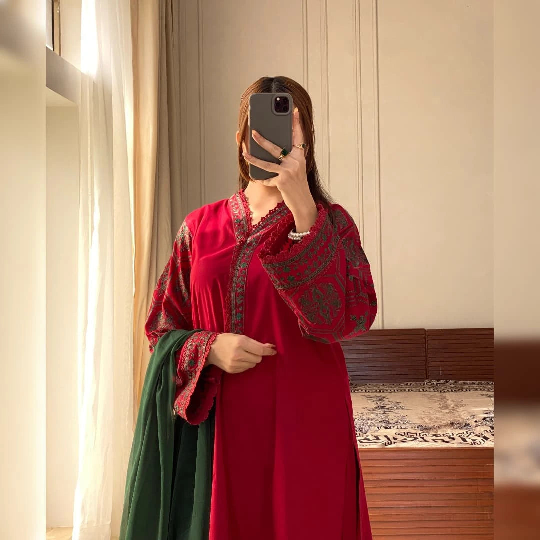 Abroo Maroon 3PC