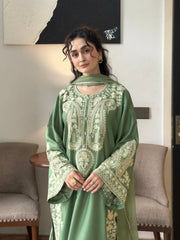 3PC Pistachio Embroidered