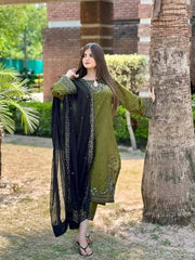 Ezzah 3Pc Lawn Embroidered
