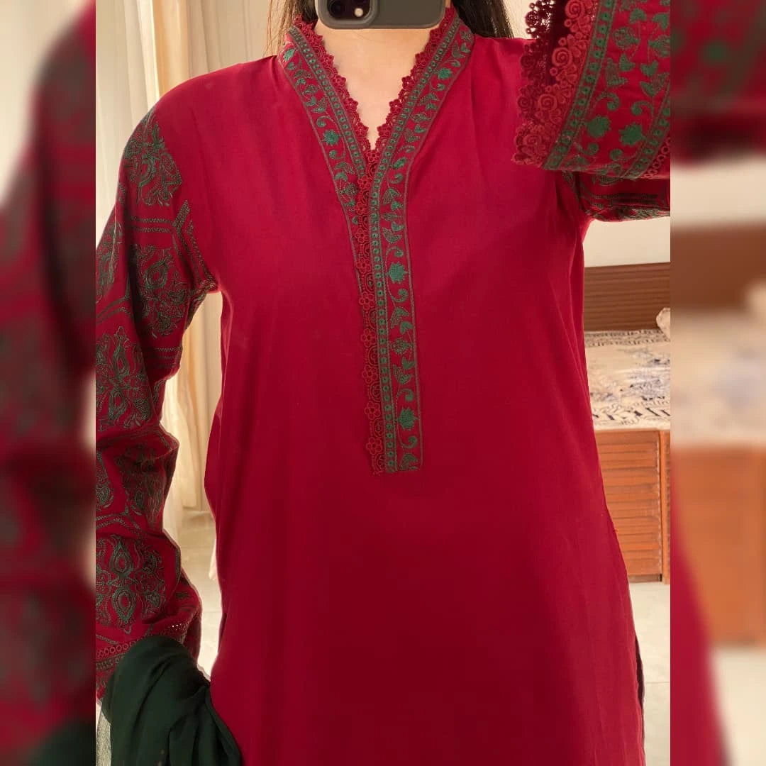 Abroo Maroon 3PC