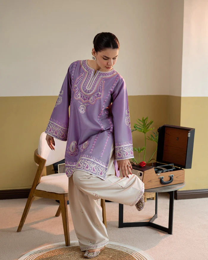 2Pc Zirwah Embroidered