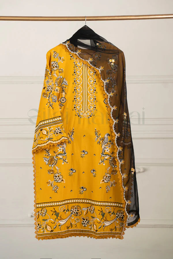 3Pc Gul naaz Embroidered