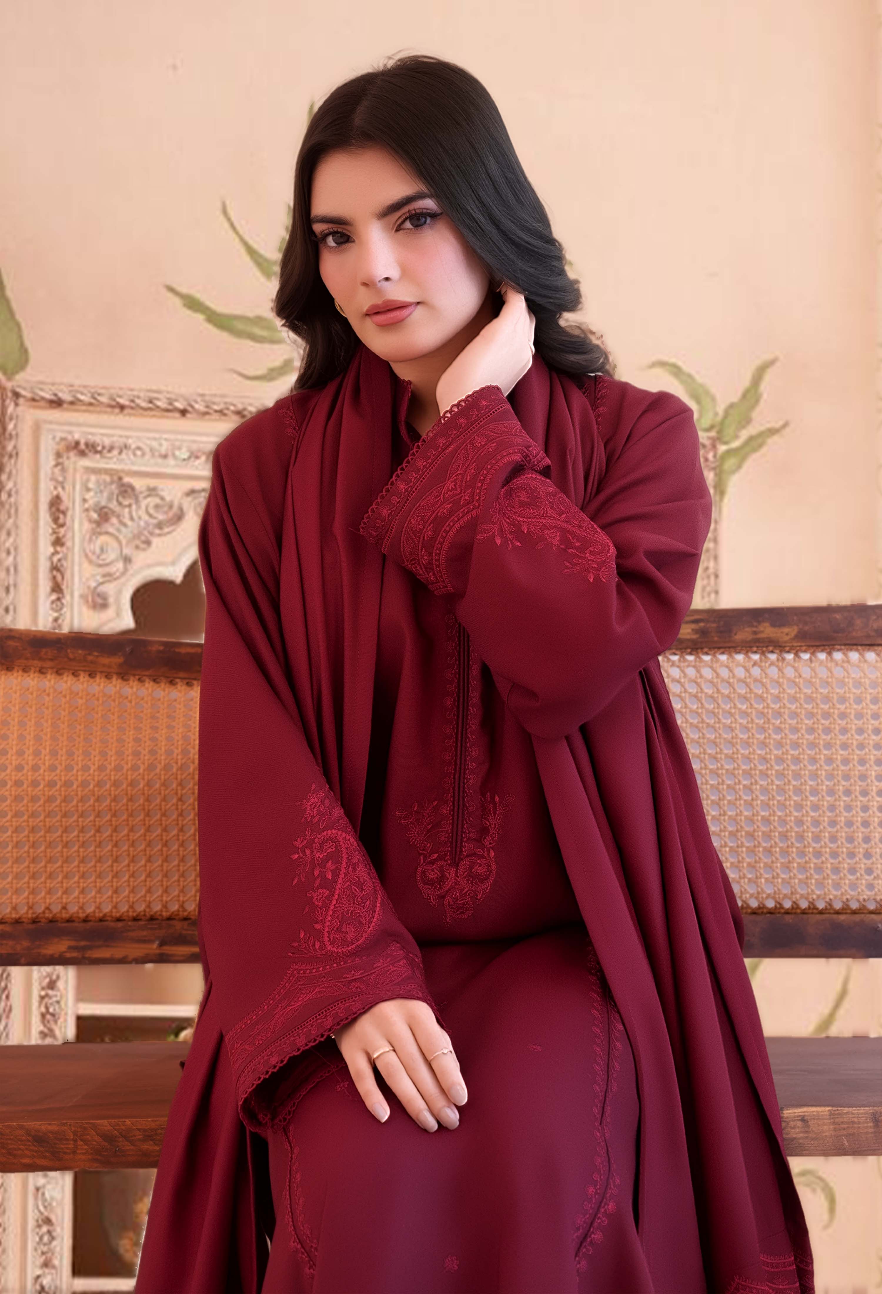 3PC Mehroo Embroidered