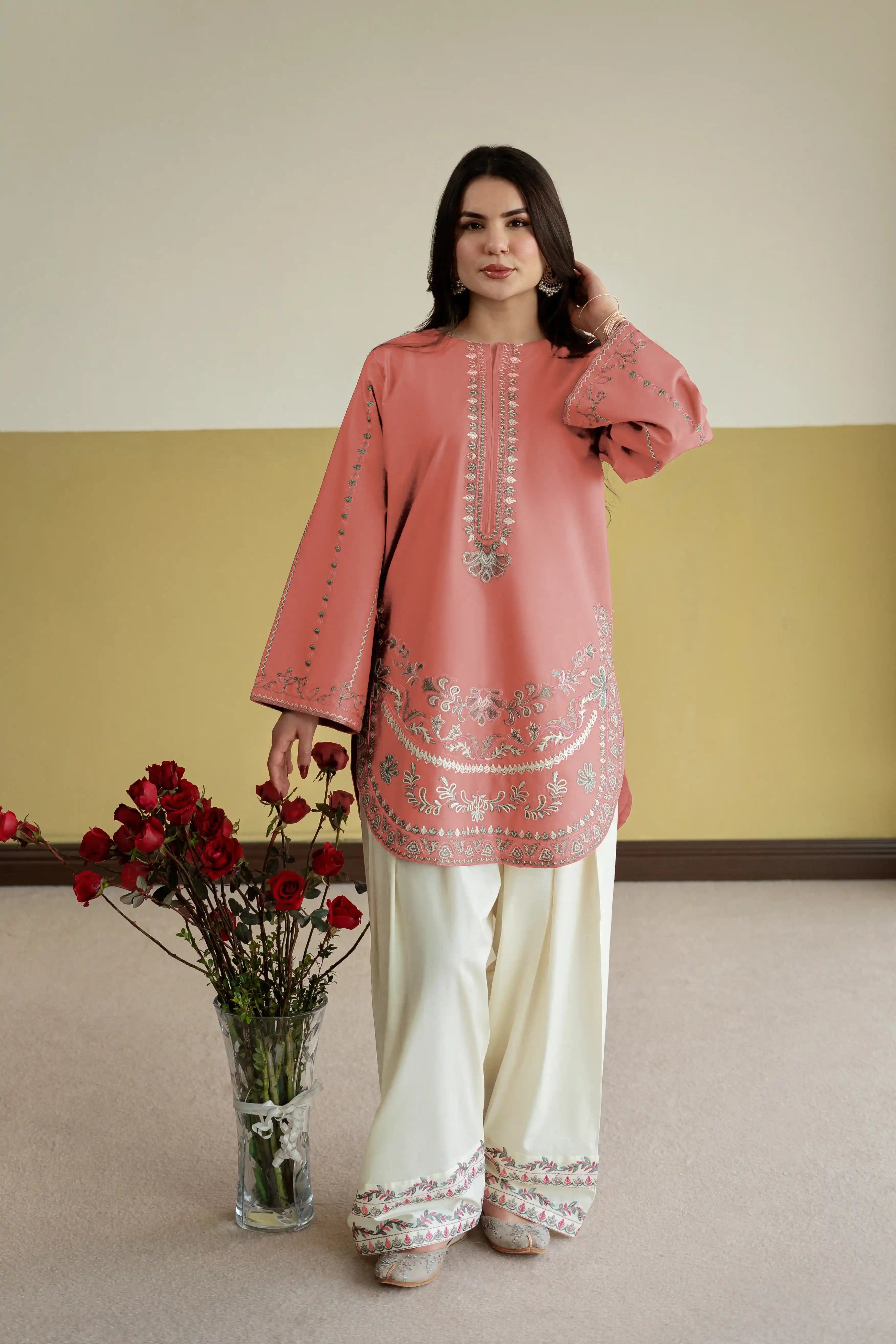 2Pc Eliza Embroidered