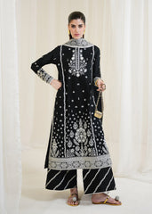 3PC Black Dilbar Embroidered