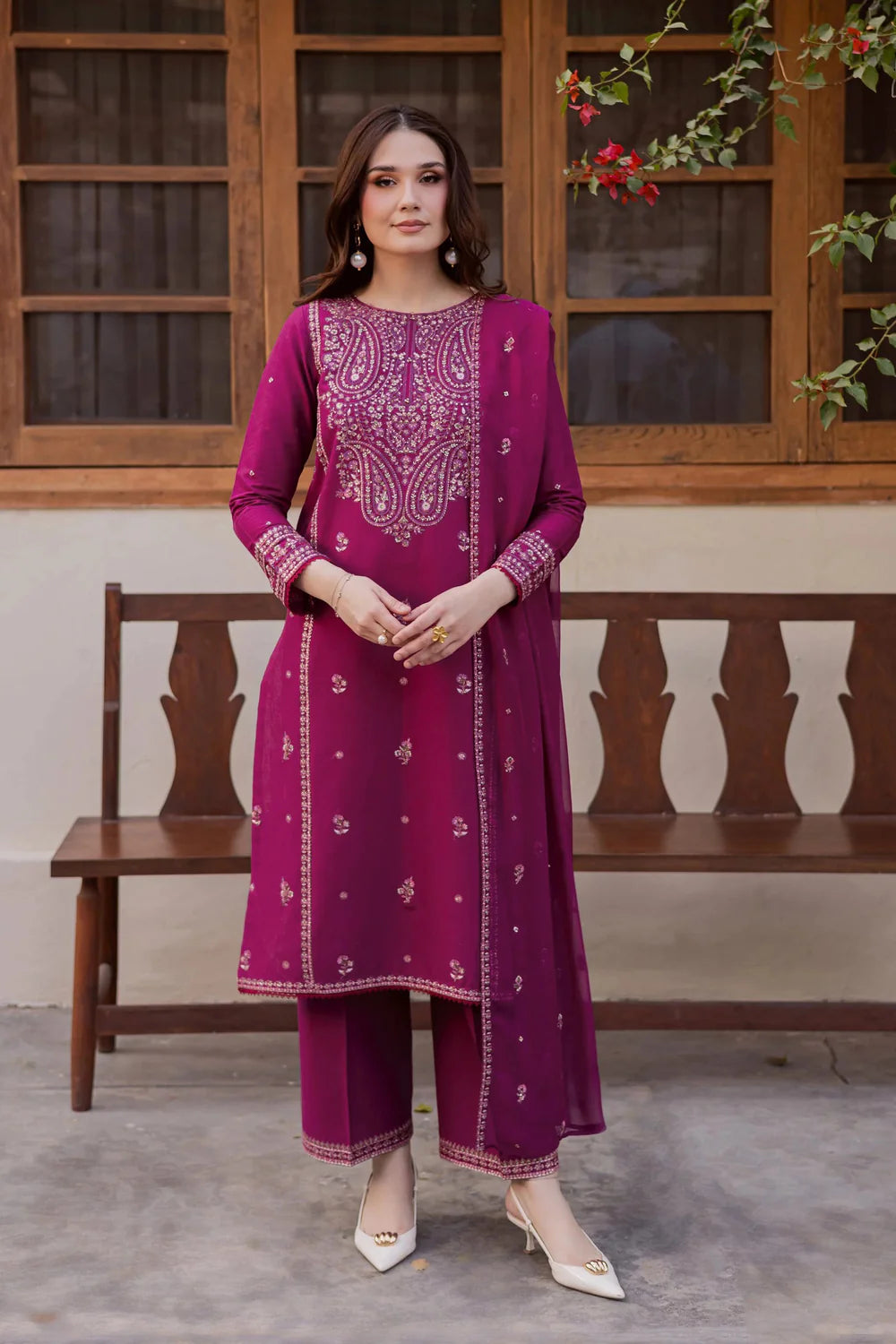 3PC laaj Embroidered